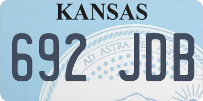 KS license plate 692JDB