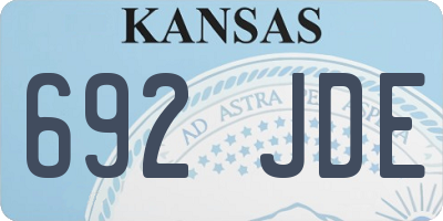 KS license plate 692JDE