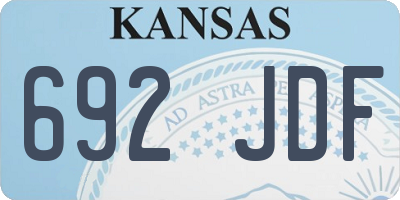 KS license plate 692JDF