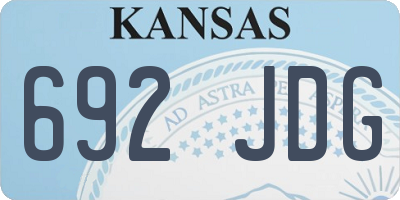 KS license plate 692JDG