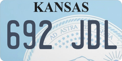 KS license plate 692JDL