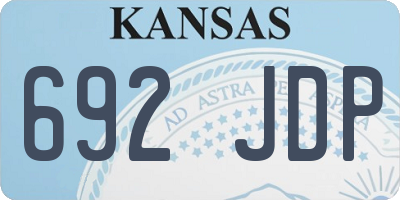 KS license plate 692JDP