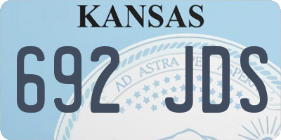 KS license plate 692JDS