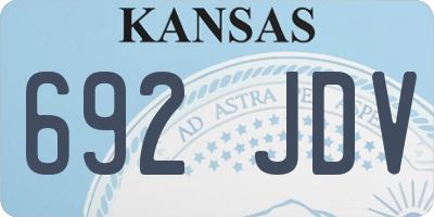 KS license plate 692JDV