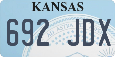 KS license plate 692JDX