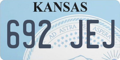 KS license plate 692JEJ