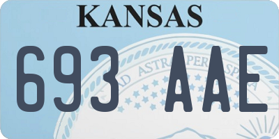 KS license plate 693AAE