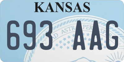 KS license plate 693AAG