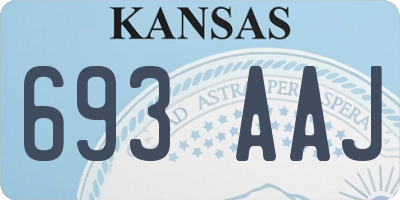 KS license plate 693AAJ