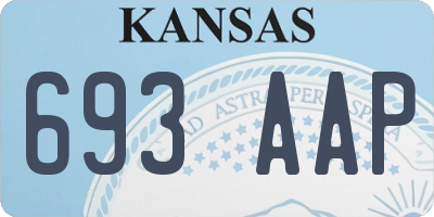KS license plate 693AAP
