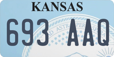 KS license plate 693AAQ