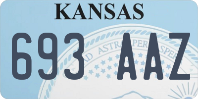 KS license plate 693AAZ