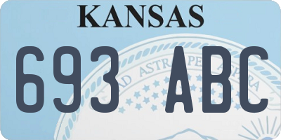 KS license plate 693ABC