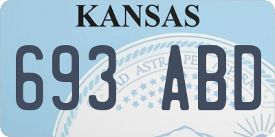 KS license plate 693ABD