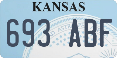 KS license plate 693ABF