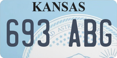 KS license plate 693ABG