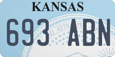 KS license plate 693ABN