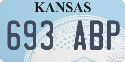 KS license plate 693ABP