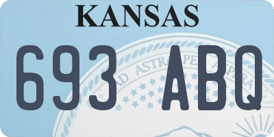KS license plate 693ABQ