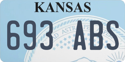 KS license plate 693ABS