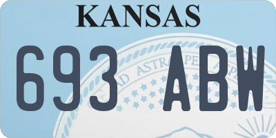 KS license plate 693ABW