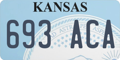KS license plate 693ACA
