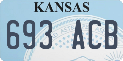 KS license plate 693ACB
