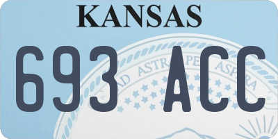 KS license plate 693ACC