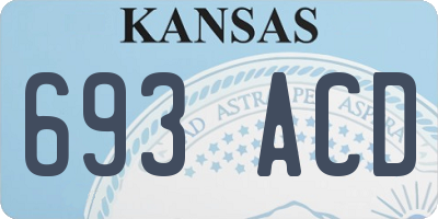 KS license plate 693ACD