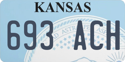 KS license plate 693ACH