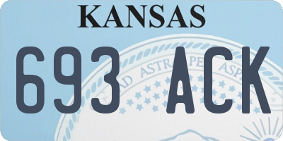 KS license plate 693ACK