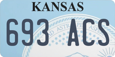 KS license plate 693ACS