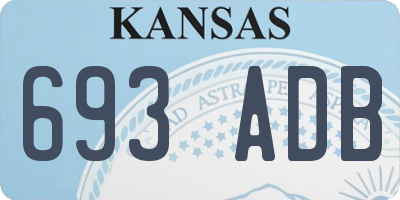 KS license plate 693ADB