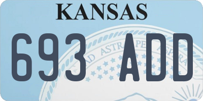 KS license plate 693ADD