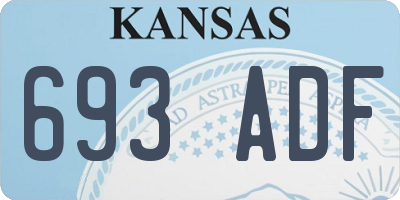 KS license plate 693ADF