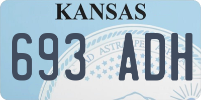 KS license plate 693ADH