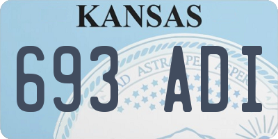 KS license plate 693ADI