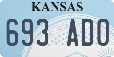 KS license plate 693ADO