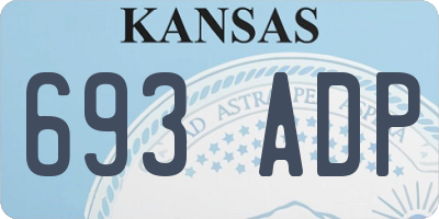 KS license plate 693ADP