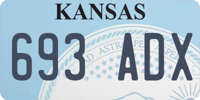 KS license plate 693ADX