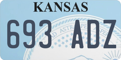 KS license plate 693ADZ