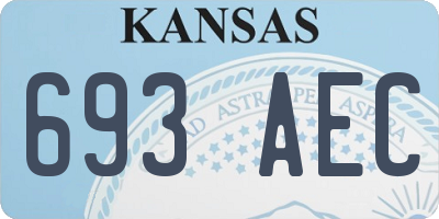 KS license plate 693AEC