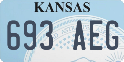 KS license plate 693AEG