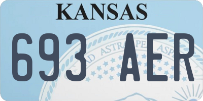 KS license plate 693AER