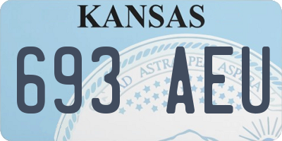 KS license plate 693AEU