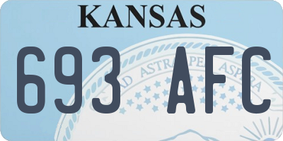 KS license plate 693AFC