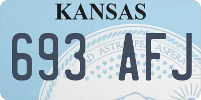 KS license plate 693AFJ
