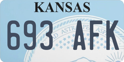 KS license plate 693AFK