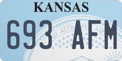 KS license plate 693AFM
