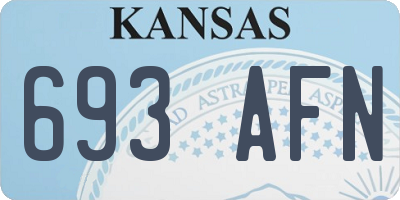 KS license plate 693AFN